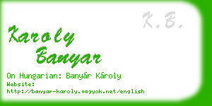 karoly banyar business card