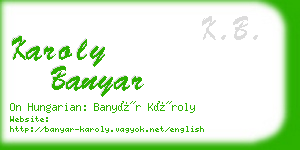 karoly banyar business card